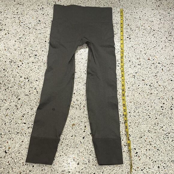 Lululemon Zoned In tight tights leggings dull brown grey 8 - Picture 5 of 7